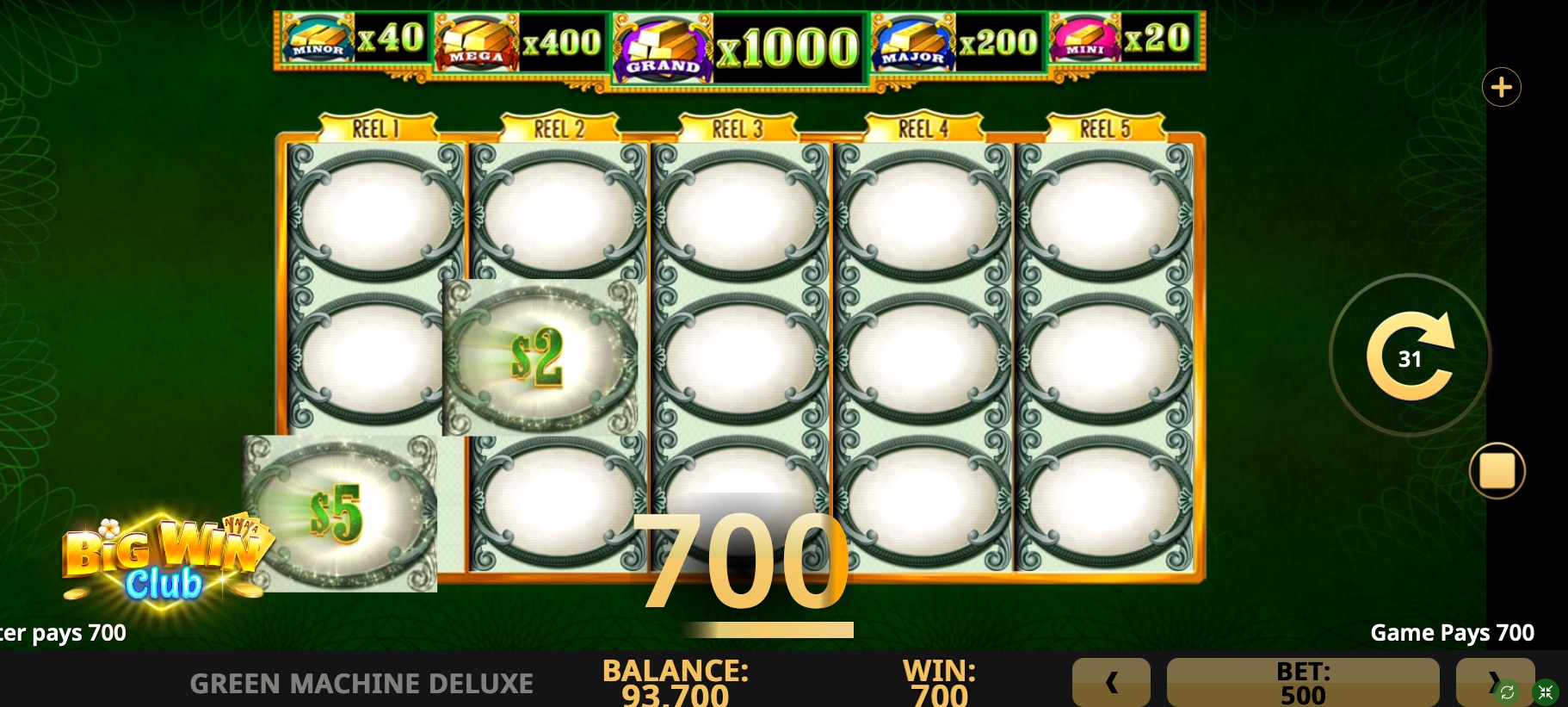 Green Machine Slot Big Win