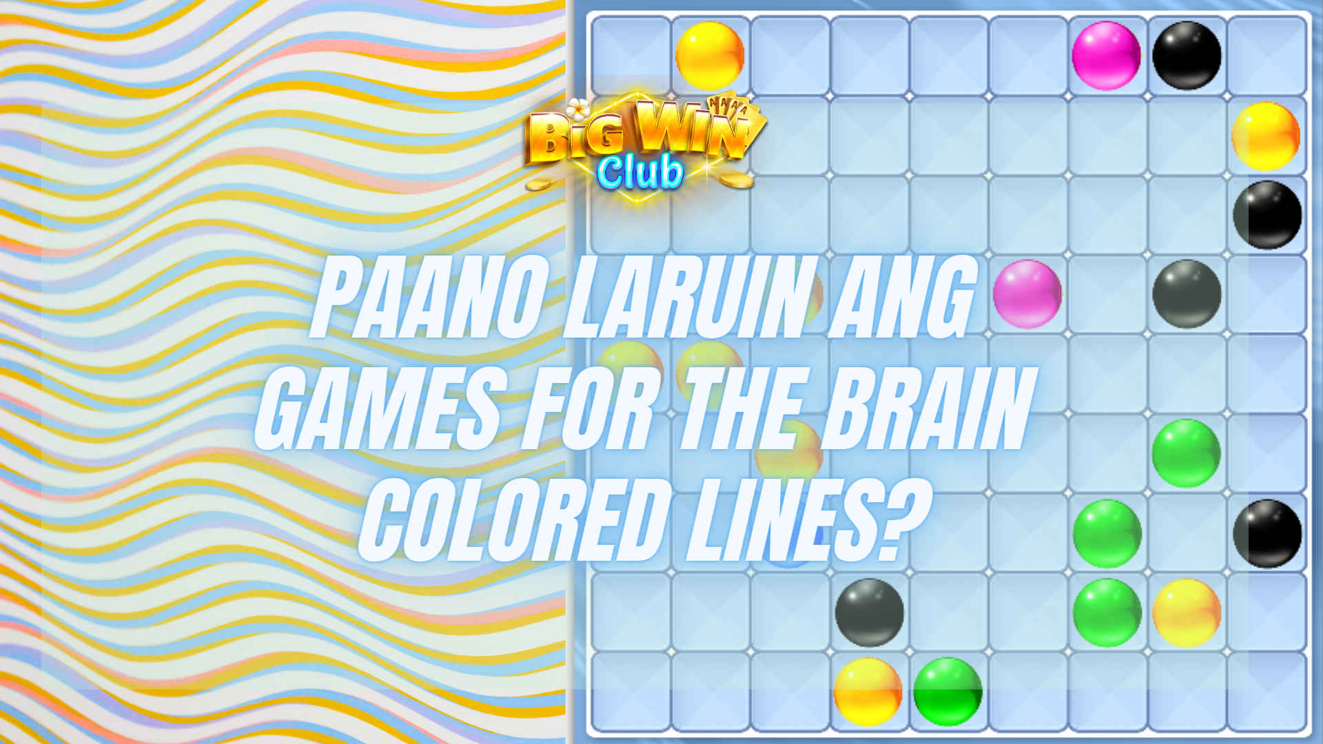 Paano laruin ang games for the brain colored lines?
